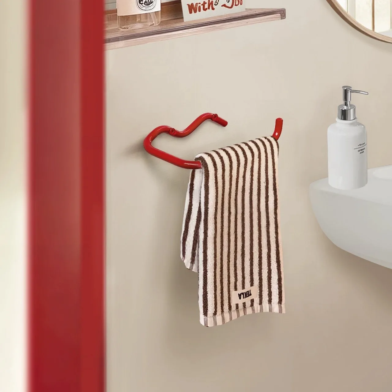 

Вешалка для полотенец для ванной комнаты с допамином, металлический держатель для полотенец Вешалка для полотенец для ванной комнаты Настенный держатель для рулона туалетной бумаги Держатель для салфеток