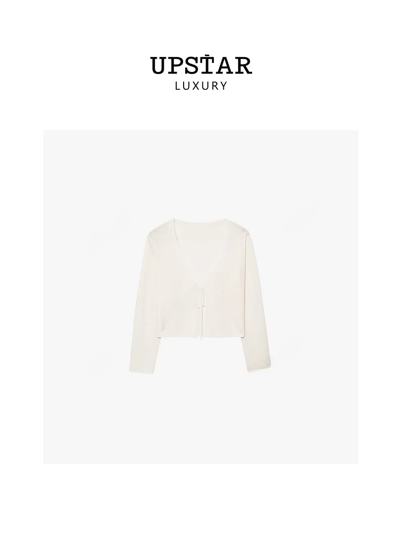 

Модный роскошный вязаный кардиган с длинными рукавами, универсальный стильный женский кардиган премиум-качества с V-образным вырезом, стандартный крой, осенняя одежда