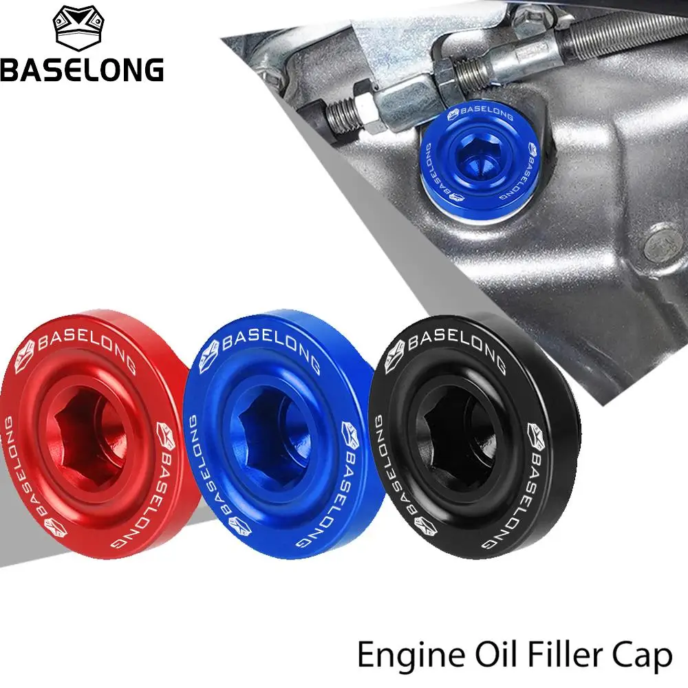 

BASELONG Oil Filler Cap For Yamaha Raptor 700 700R 2006-2023 Wolverine X4 YZF R1 ATV Engine Oil Drain Plug Sump Nut Accessories