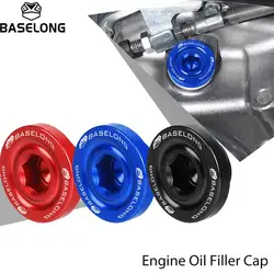 BASELONG Oil Filler Cap For Yamaha Raptor 700 700R 2006-2023 Wolverine X4 YZF R1 ATV Engine Oil Drain Plug Sump Nut Accessories