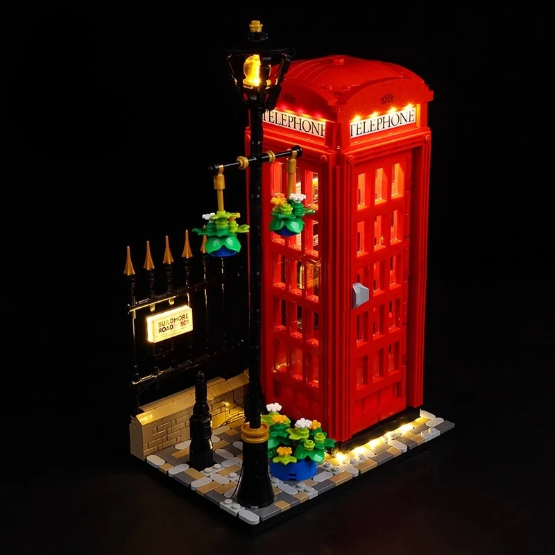 Nenhum modelo de conjunto de iluminação LED adequado para ideias de caixa de telefone LEGO Red London 21347 (excluindo blocos de construção)