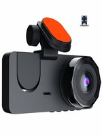 1080P 2in IPS Dual Lens Car DVR Dash Cam Video Recorder Front Inside Rear Camera Full HD Recording 3 Camera