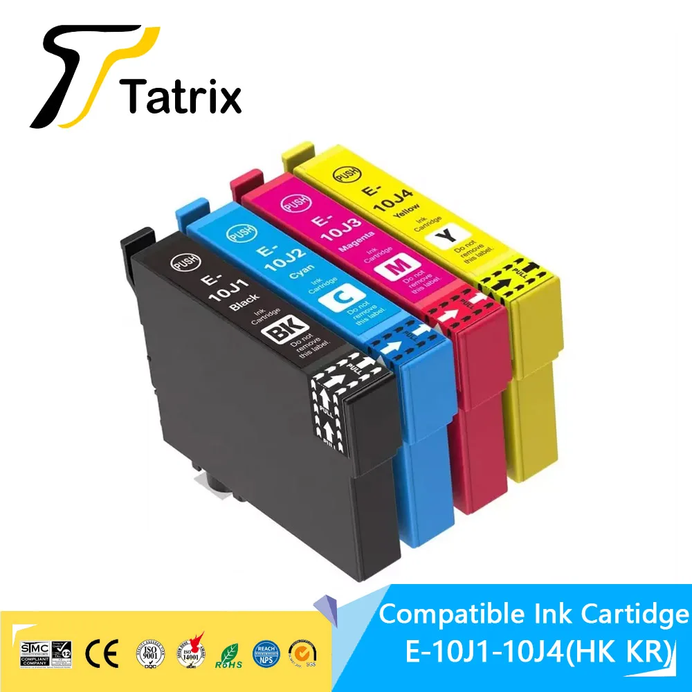 

Tatrix 10J T10J T10J1 T10J2 T10J3 T10J4 Premium Color Compatible InkJet Ink Cartridge for Epson XP-2200 XP-2205 WF-2930 WF-2950