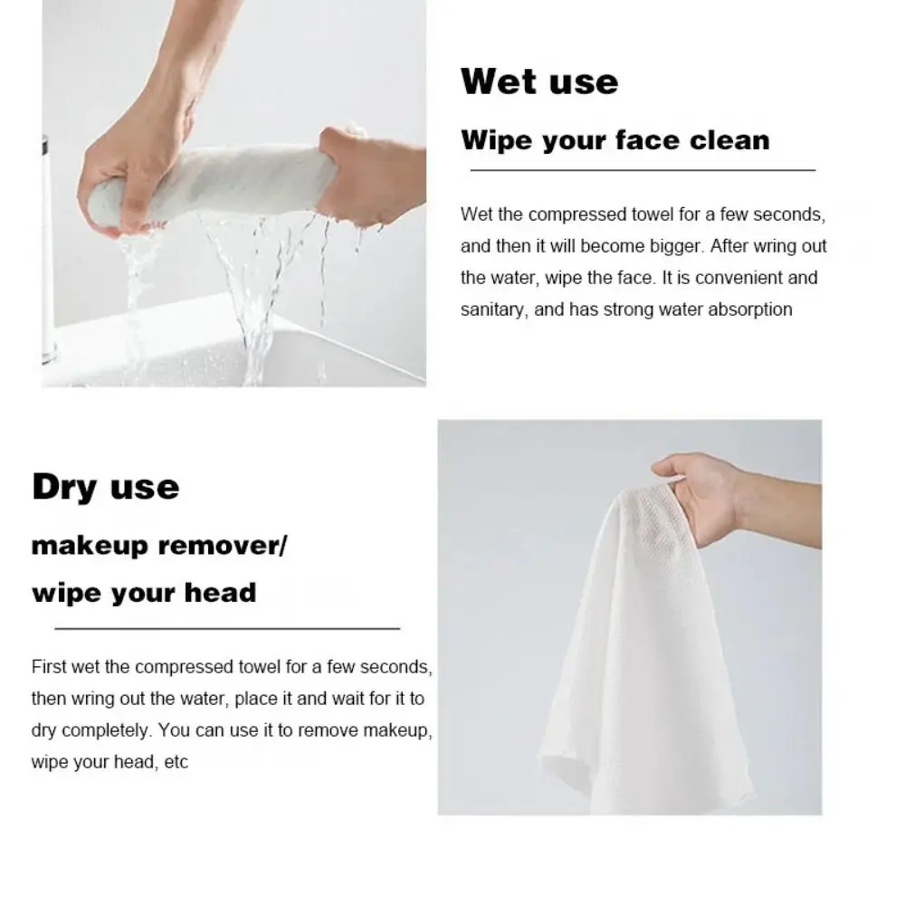 10PCS Portable Washable Compressed Towel Compressed Lightweight Disposable Towel Compact Thicken Quick-Drying Towel Hotel Stay