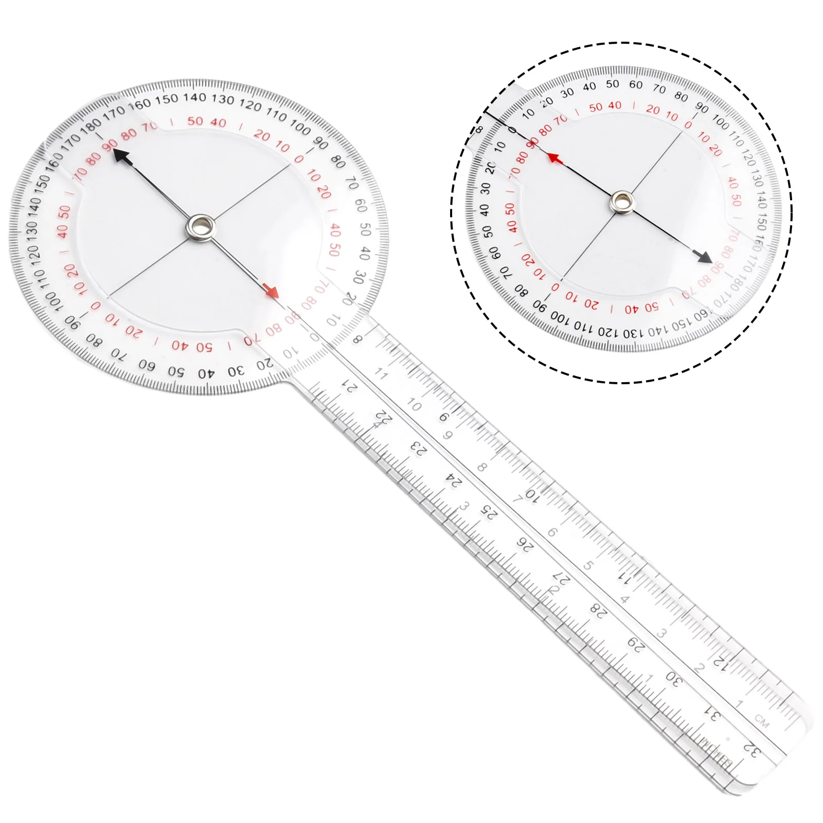 Precise Orthopedic Angle Rule  13inch 33cm Goniometer Ruler  Perfect for Physiotherapy and Occupational Therapy