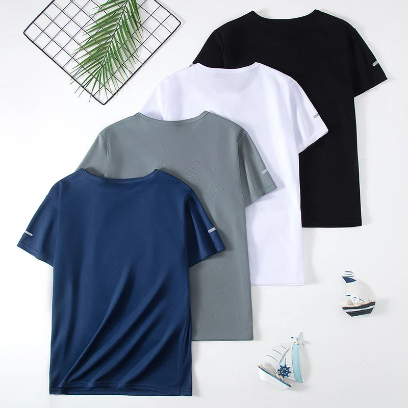 1/4piece Spring/Summer Youth Plus Size 13-16 Years Old Quick Drying Sports Short Sleeved T-shirt Versatile Top For Boys And Girl