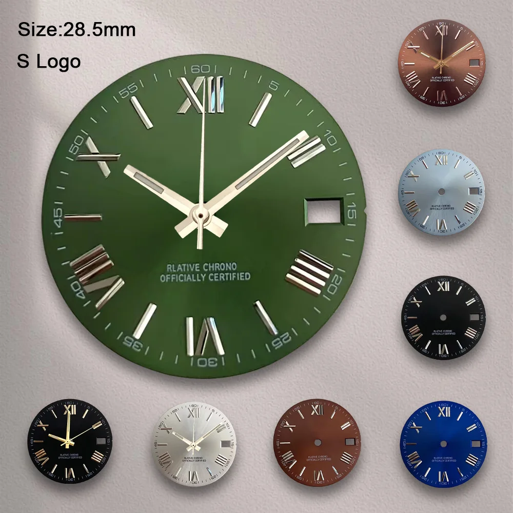 New S Logo Dial 28.5mm NH35 Dial Rome Dial Suitable For NH35 Automatic Movement Watch Modification Accessories tools