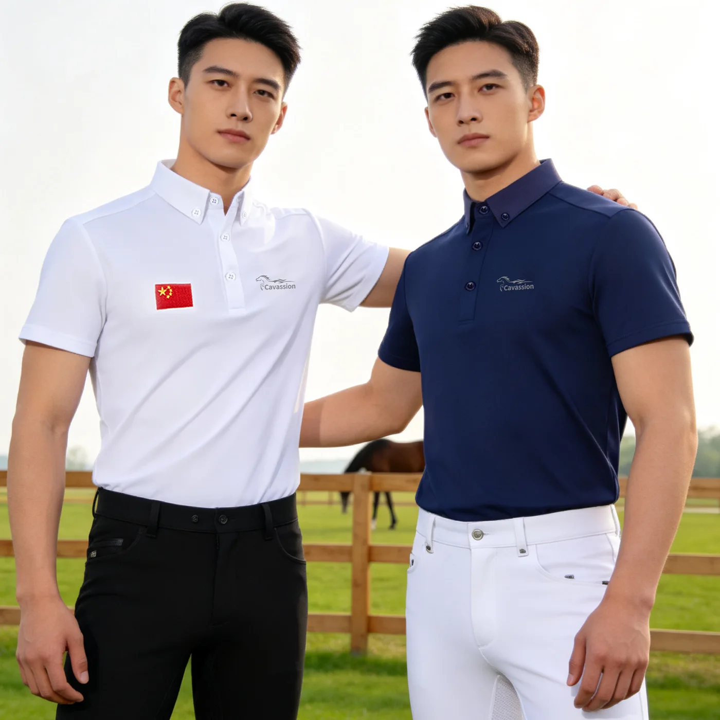 

Cavassion Equestrian T-shirt - Classic Men's Riding Apparel, Minimalist Design, Quick-drying & Breathable