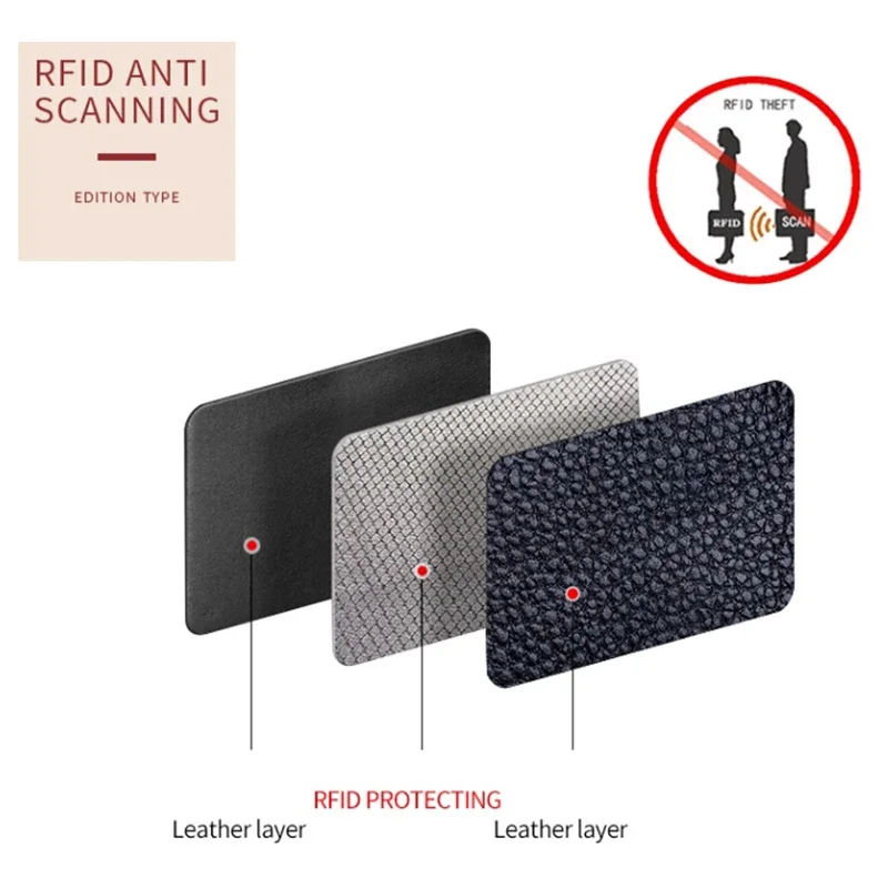 Practical New Card Bag Organ RFID Women's Head Layer Cowhide Men's Cards Case Zipper Wallet Holders Package Purse Dropshipping