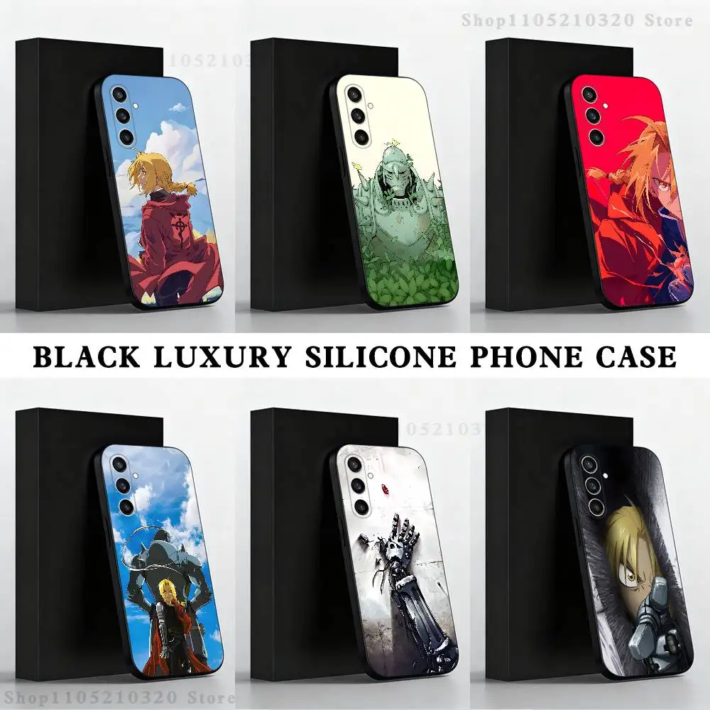 

F-Fullmetal A-Alchemist Phone Case For Samsung S 25,24,23,22,30,21,10,9,Ultra,Plus,Lite,FE,4,5 G Black Soft Case