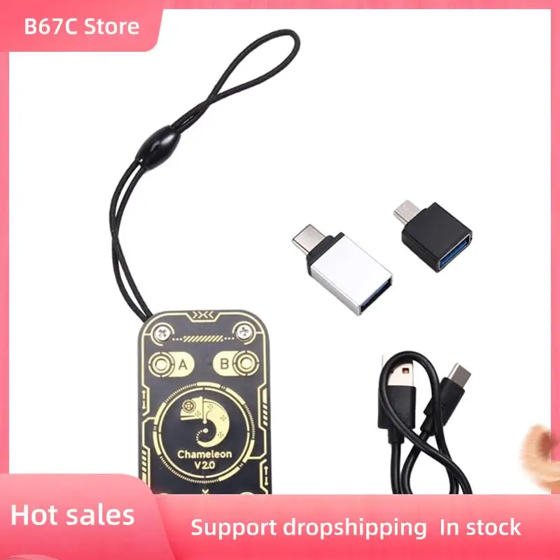 

B67C Chameleon Ultra V2.0 Считыватель смарт-карт Эмулятор RFID 125 кГц 13,56 МГц Декодирование карт NFC Дубликатор 5UID + 6CUID-карт