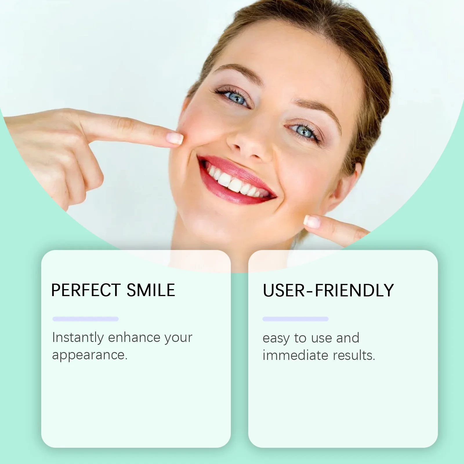 RU Silicone Upper Lower Veneers — Full-Set Teeth & Gum Cover, Smile CK848