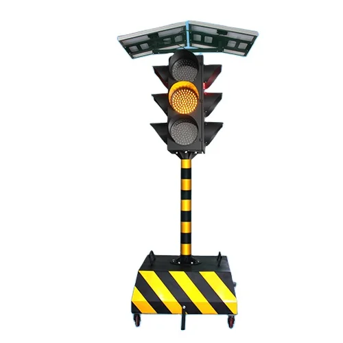 

Road Construction Wireless Temporary Moveable Traffic Signal Light Mobile Led 200mm Solar Powered Traffic Light