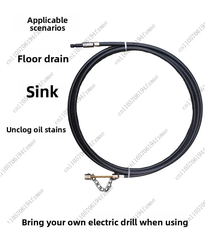 Accessories Kitchen Drainage 50-75 Pipe Spring Chain Type Unblocker 6m Long - 8m Long