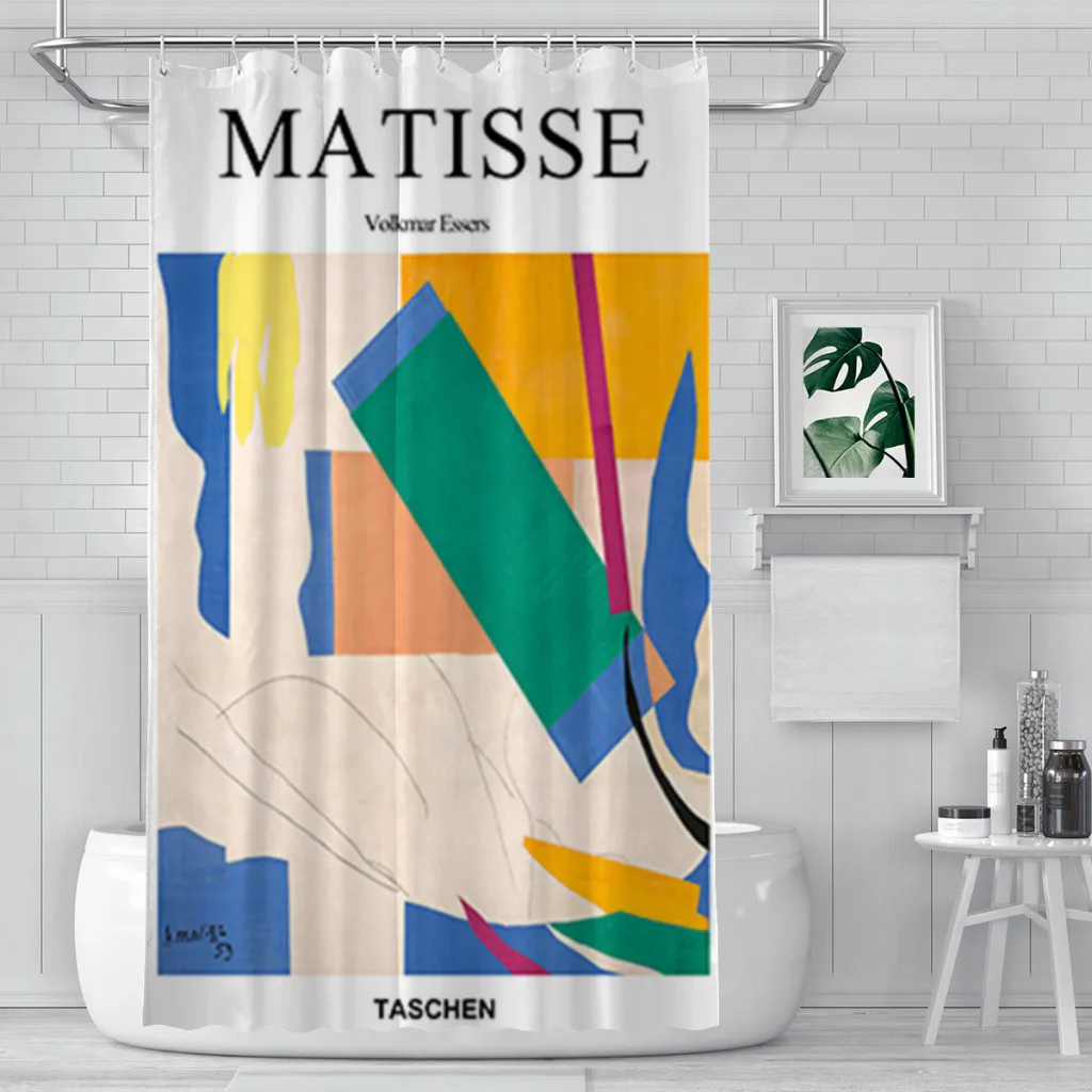 

Abstract geometry Unique decor Modern Fabric Bathroom Shower Curtains art design Print Curtain