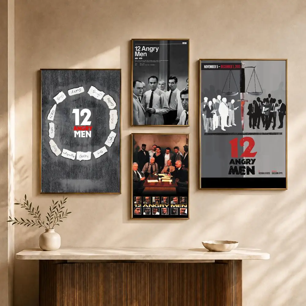 12 Angry Men Classic Courtroom Film Aesthetic Poster HD Wall Decor Apartment Dorm Office Cafe Bedroom Home Gift