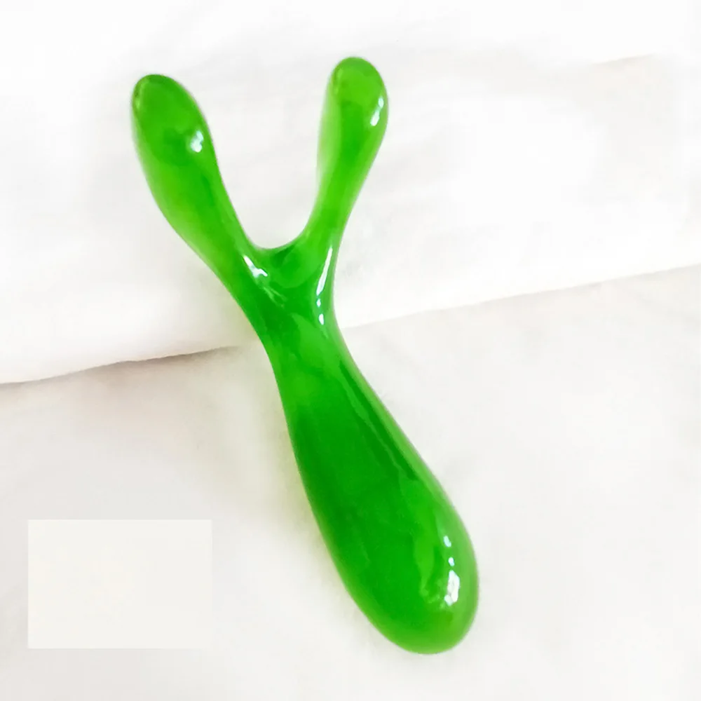 เครื่องนวดกัวซาแบบรูปตัว Y ทำจากเรซิ่น สำหรับยกกระชับใบหน้า นวดขูด นวดยกกระชับจมูก ลดอาการบวม นวดจุดกดจมูก