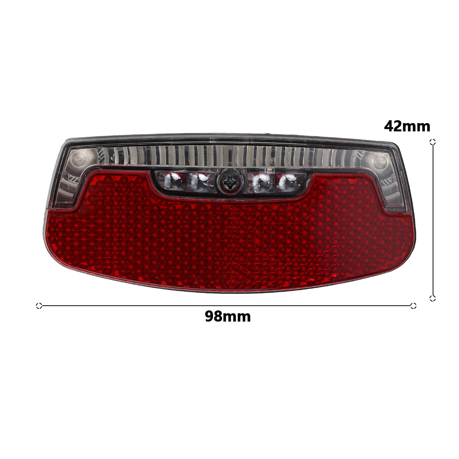 Taillight Bike Light Bicycle Black+Red Cycling Luggage Rack Plastic Rear Reflector Reflective Tail Light 80mm Hole