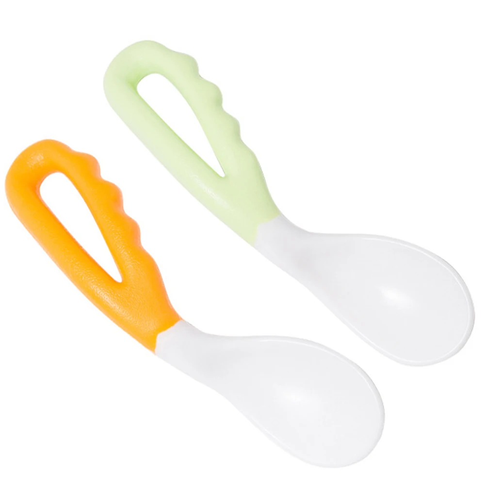 

4 Pcs Children's Bent Spoon Bendable Kids Spoons Toddler Training Baby Utensils Toddlers Feeding Self-Feeding Pp