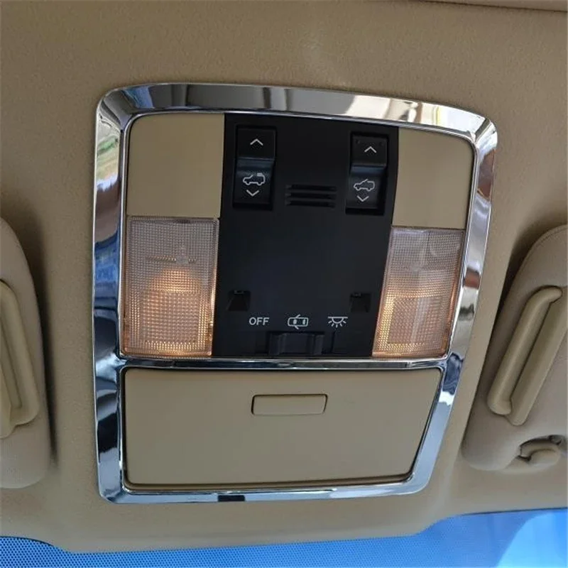 

WELKINRY для Toyota Land Cruiser LC Prado J150 4-го поколения 2009-2021 ABS хромированная передняя лампа для чтения на крыше автомобиля, накладка