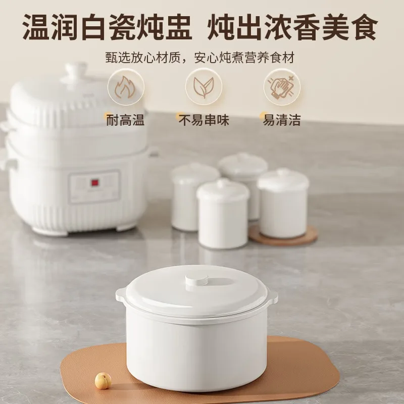 Electric Stew Pot, Water-Resistant Stew Pot, Ceramic Inner Pot, Fully Automatic Household Small Steaming and Slow Stewing image 2