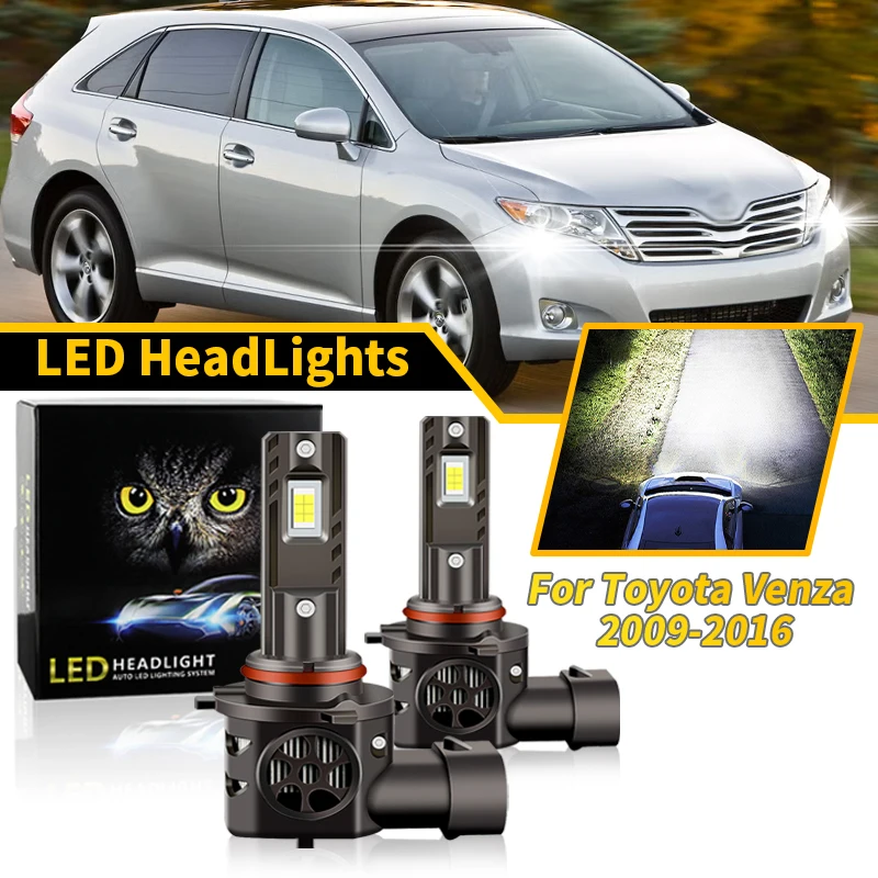 

2pcs 15000LM 100W LED Headlight Bulb 9005 HB3 High Beam Headlamp Auto Car Bulbs For Toyota Venza 2009-2016 White Light 6000k