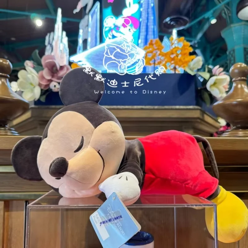 Original Disney Mickey Mouse Minnie Plush Lying On Tummy Toys Throw Pillow Home Decorations Children Birthday Christmas Gift Toy view 2
