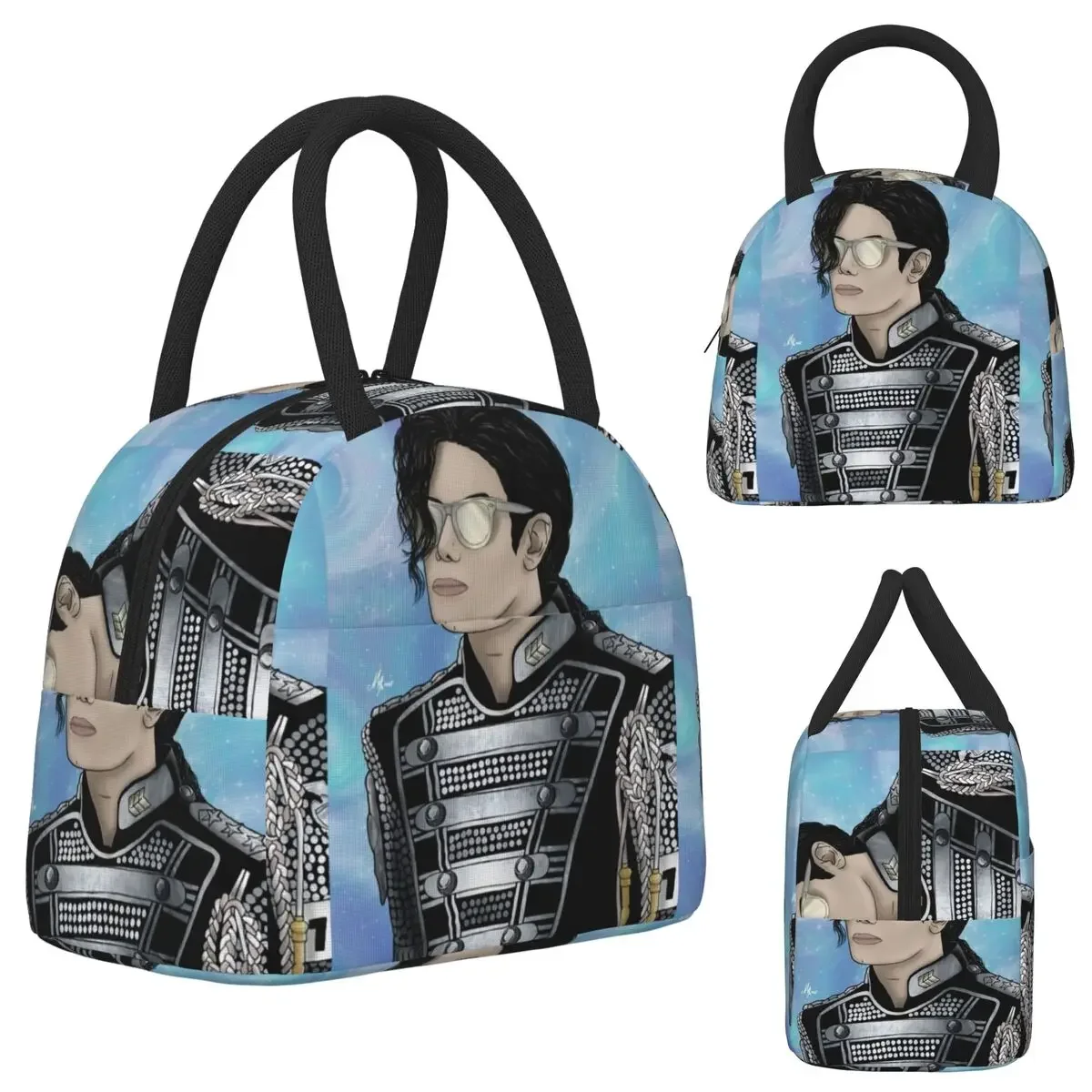 Michael Jackson Musicians Singers Dancers Insulated Lunch Bag for Women Office Cooler ThermalLunch Boxes Container