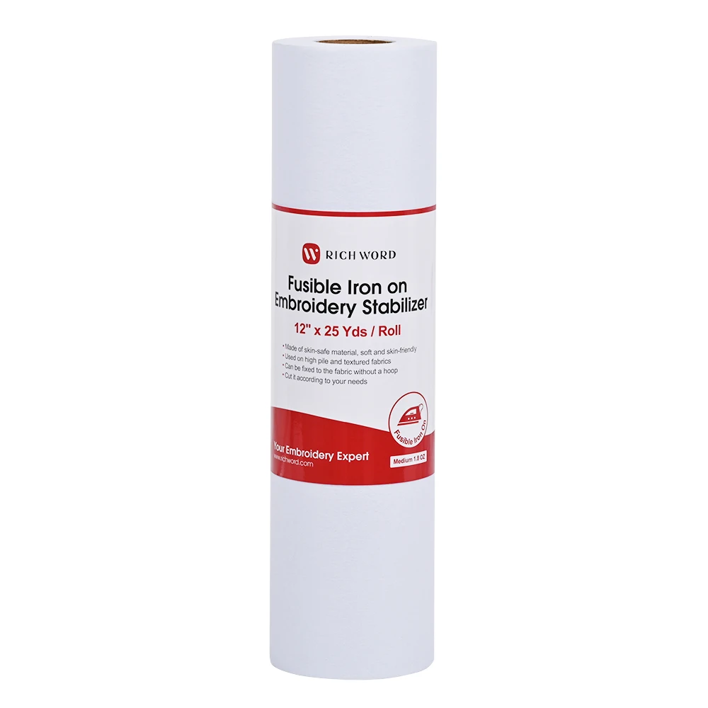 Fusible Iron On Cut Away Machine Embroidery Stabilizer Rolls 1.8 oz