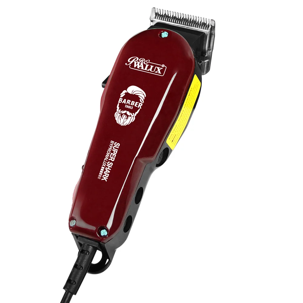 walux-メンズバリカン、糸付き、euプラグ230v、強力ヘアトリマー、10w、家庭用男性用ヘアトリマー、2mケーブル、ヘアカットマシン