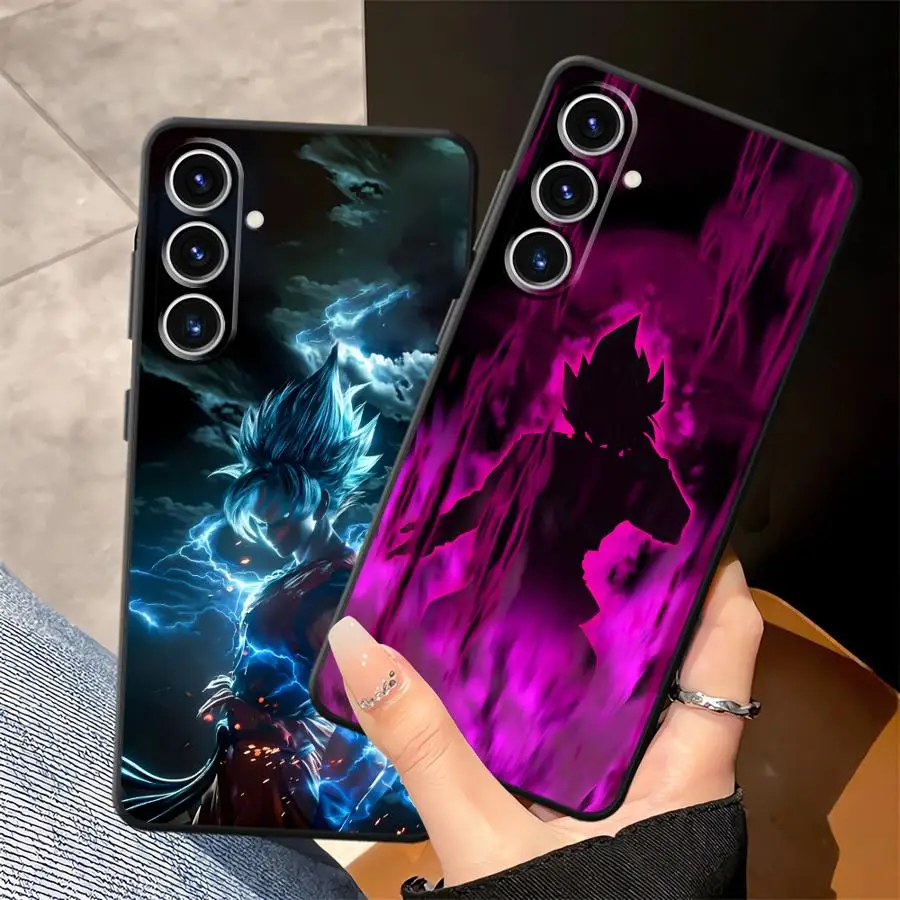 Dragon Ball Art Goku Hülle für Samsung Galaxy A51 A73 A23 A53 A35 A32 A36 A24 A55 A25 A71 A22 A52 A26 A72 A41 Schwarzes weiches Telefon