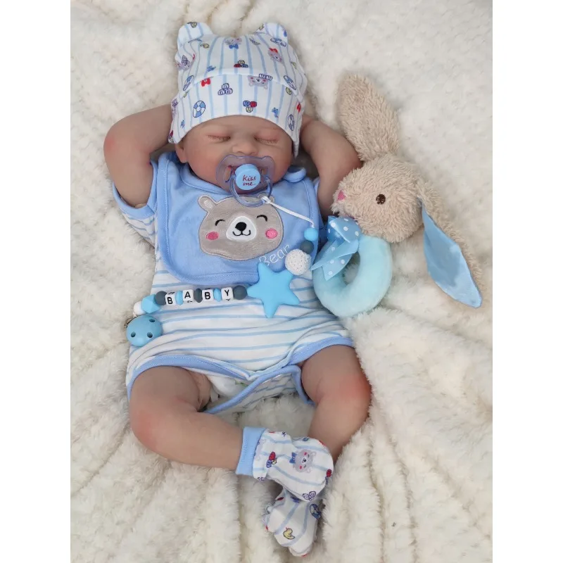 

18inch Reborn Baby Dolls Super Lovely Sweet Smile Cloth Body For Reborn Girl Like Real Bebe Doll Birthday Christmas Gift For Kid