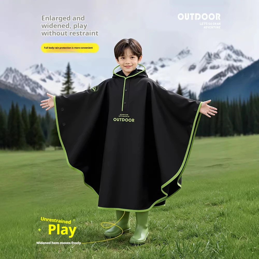 Cute Kids Waterproof Raincoat Dinosaur Unicorn Design Children's Rain Poncho with Backpack Position Rain Jacket Student RainWear