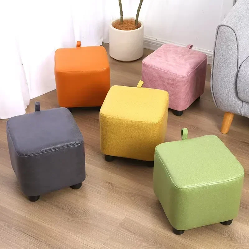 Small Stool Wooden High Stools Kitchen Camping Chair Square Nordic Dining Chairs Pack Units Meuble Salon Wood Furniture Low - zdjęcie 1