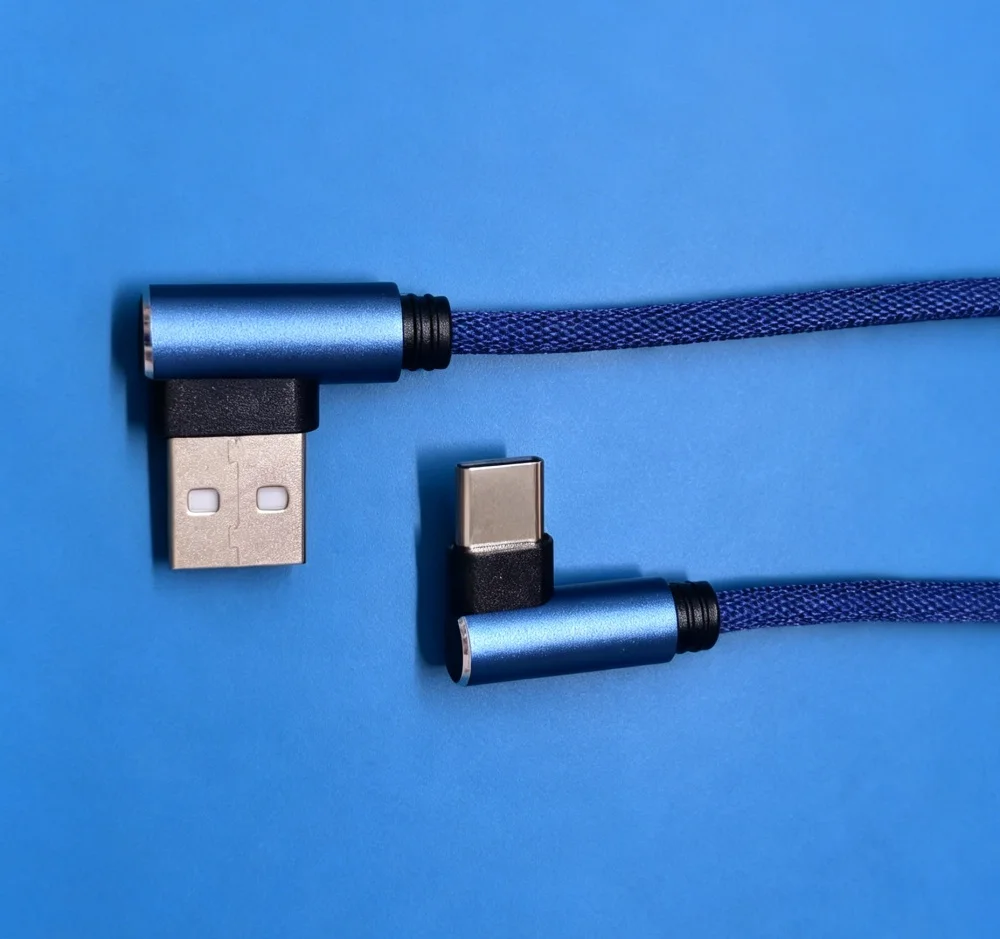 40W 5A USB-auf-Typ-C-Ladekabel mit schneller Ladefunktion, gewebtes Datenkabel, 90-Grad-Ladekabel für iPhone, Xiaomi, Redmi, Huawei, USB-Ladekabel