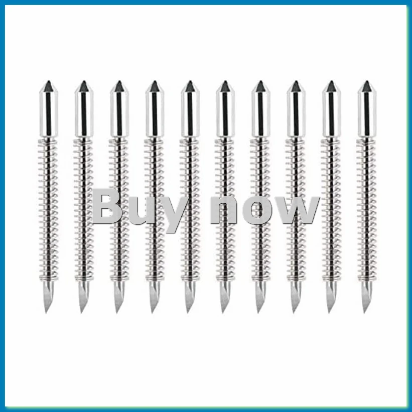 50 Pcs 45 Degree Blade Vinyl Cutter Plotter Cutting Blades for CB09 CB09U Graphtec with Blade Holder Base-A75P
