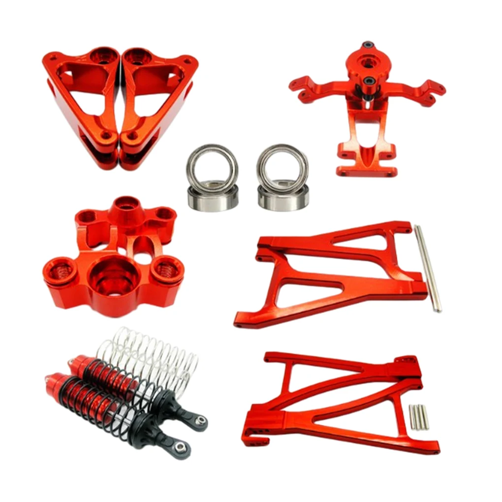 RCGOFOLLOW 14piece Aluminum Alloy Exquisitely Crafted Front Axle Assembly Kit For 1/8 Rc Front Axle Assembly Kit  E-revo