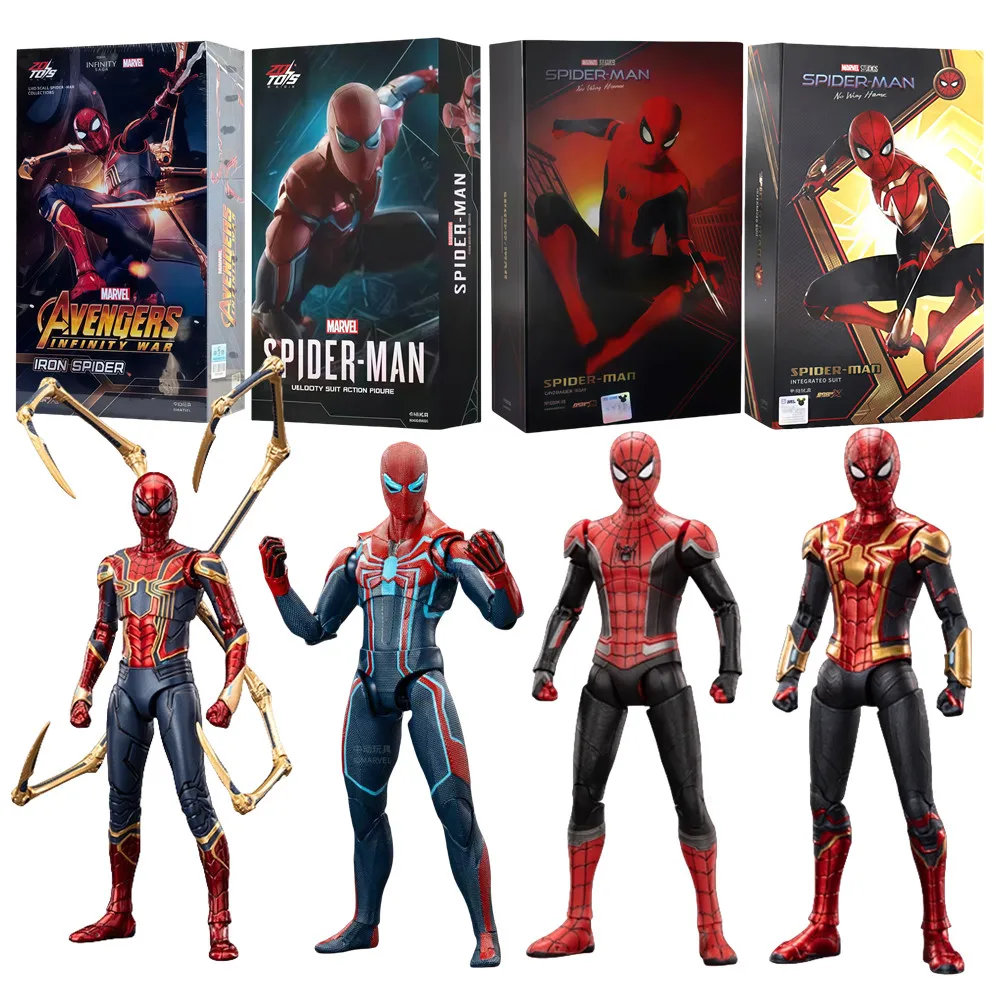

Оригинальный костюм Человека-Паука Velocity 1/10 Железный Паук Big Time Marvel Legends Питер Паркер Золотая Черная Модель Фигурка Игрушка