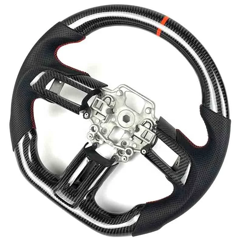 Sell Well 2015 2016 2017 2018 2019 For Ford Mustang GT Steering Wheel Carbon Fiber Leather