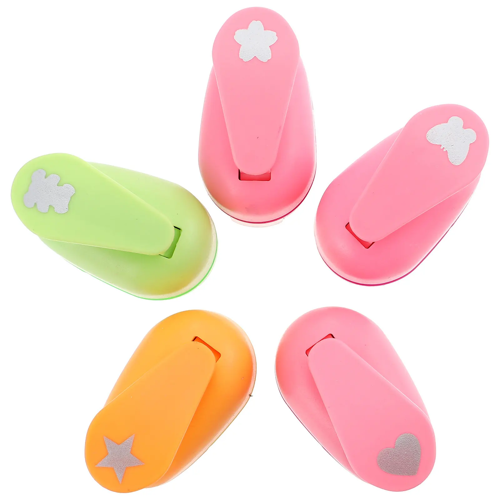 

5Pcs Portable Household Craft Punchers Cartoon Paper Punchers Multi-Function DIY Supply for Card Making Scrapbooking Art Design