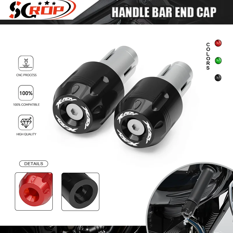 

2025 For XADV 750 X-ADV750 Handle Bar End Caps CNC Motorcycle 7/8" 22mm Handlebar Gips Ends Sliders Counterweight Cover xadv 750