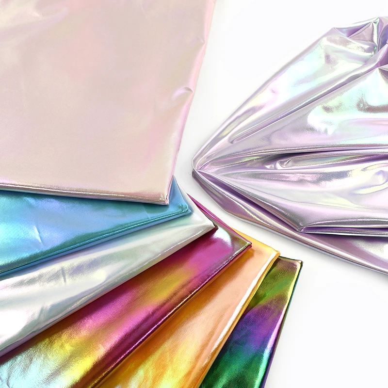 Meetee 8 Colors 90*145cm Colorful Stretch Fabric Colorful Spande Sewing Fabrics DIY Stage Performance Dress Background Decor