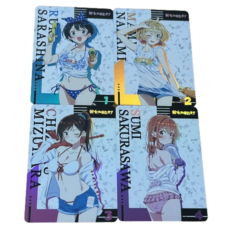 Juego completo de tarjetas coleccionables de Anime para niños, regalos de Navidad, ella Sexy, Ichinose, Chizuru, Asami, Nanami, Sakurasawa, Sumi, DIY