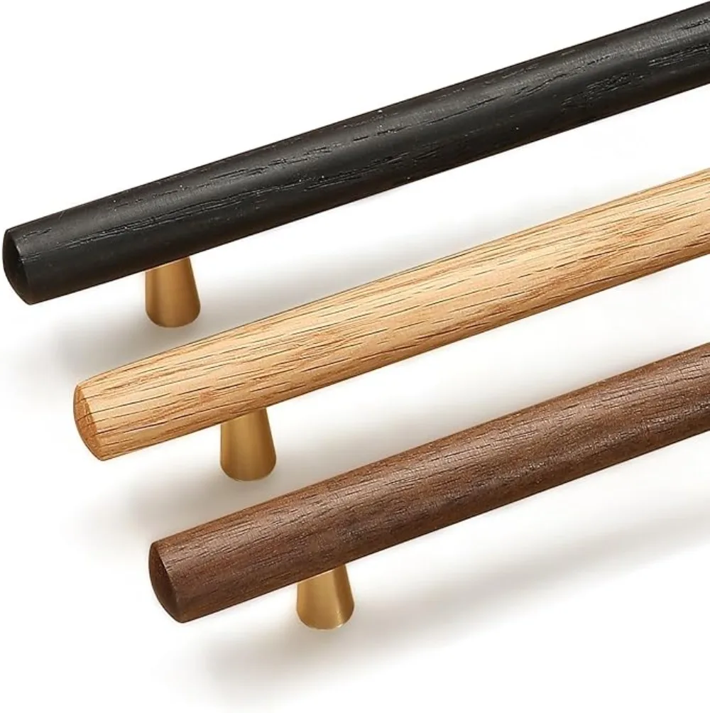 Japanese Retro Rustic Cabinet Door Handle, High-end American Walnut Wood Handle, Wooden Cabinet,  Wardrobe Door Handle
