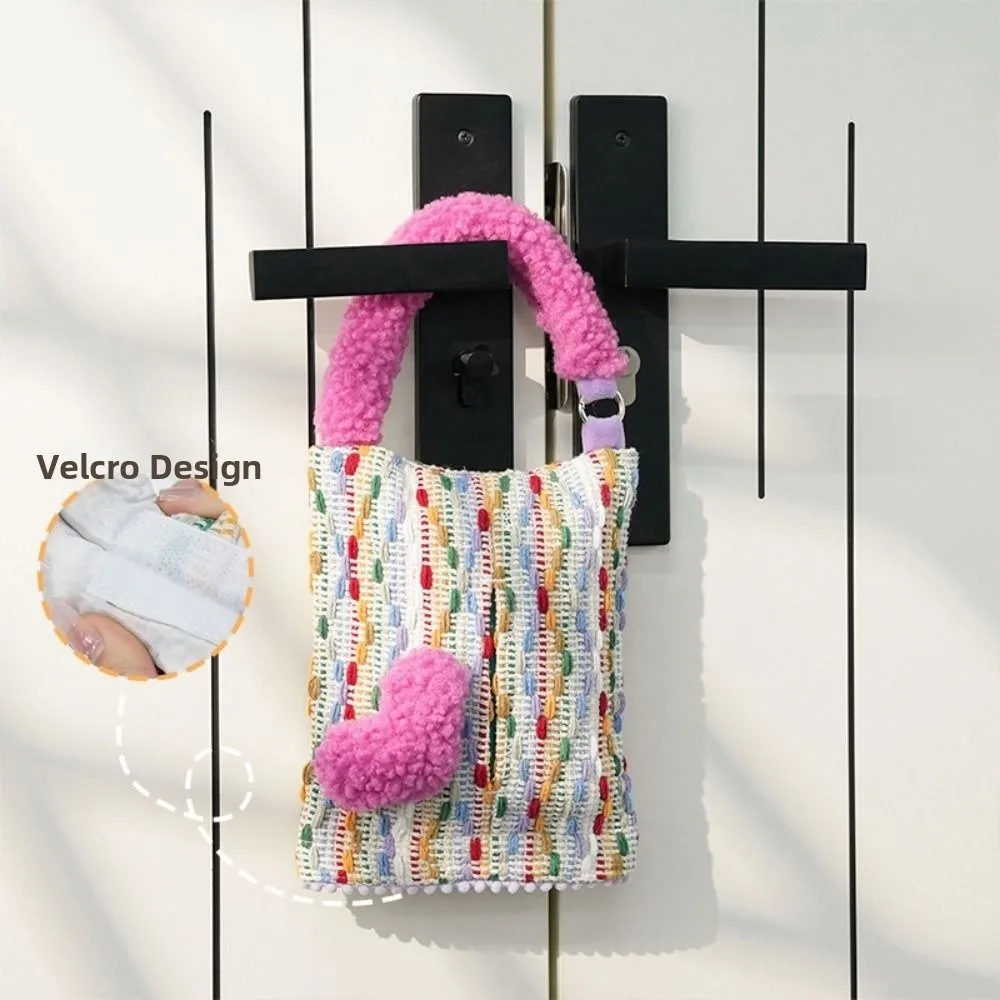 Gift Universal Hanging Car Tissue Box INS Household Hanging Napkin Holder Soft Removable Paper Storage Case Home Decoration