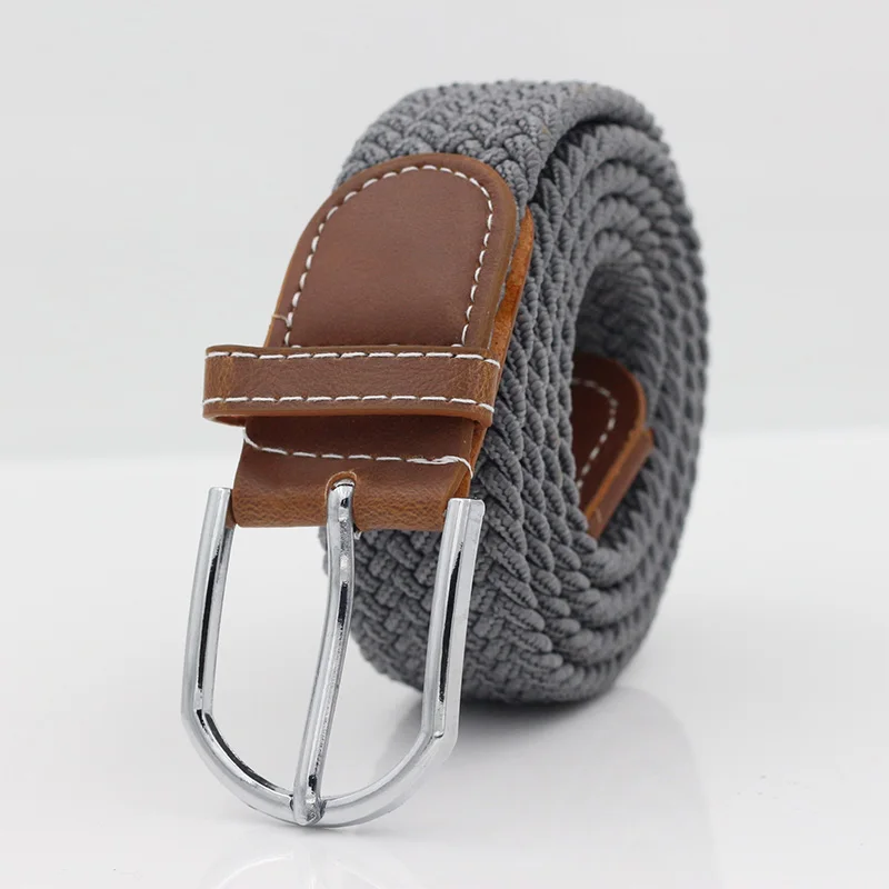 

Fashion Canvas Braided Belt Women Men Woven Elastic Waist Belts Casual Knitted Pin Buckle Waistband Simple Jeans Stretch Belts