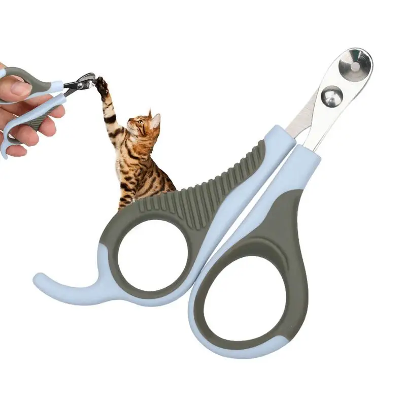 Professional Non Slip Handles Pet Nail Clipper Avoid Over Cutting Stainless Steel Scissors Cat Dog For Claw Care Grooming