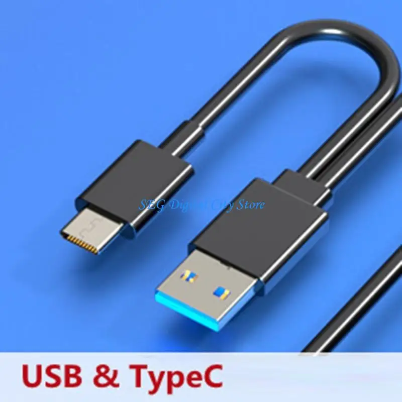 U75B 7 en 1 Lector lector disco disco externo USB3.0 Tipo C Hub Shock -Prest para compatibilidad con PC portátil