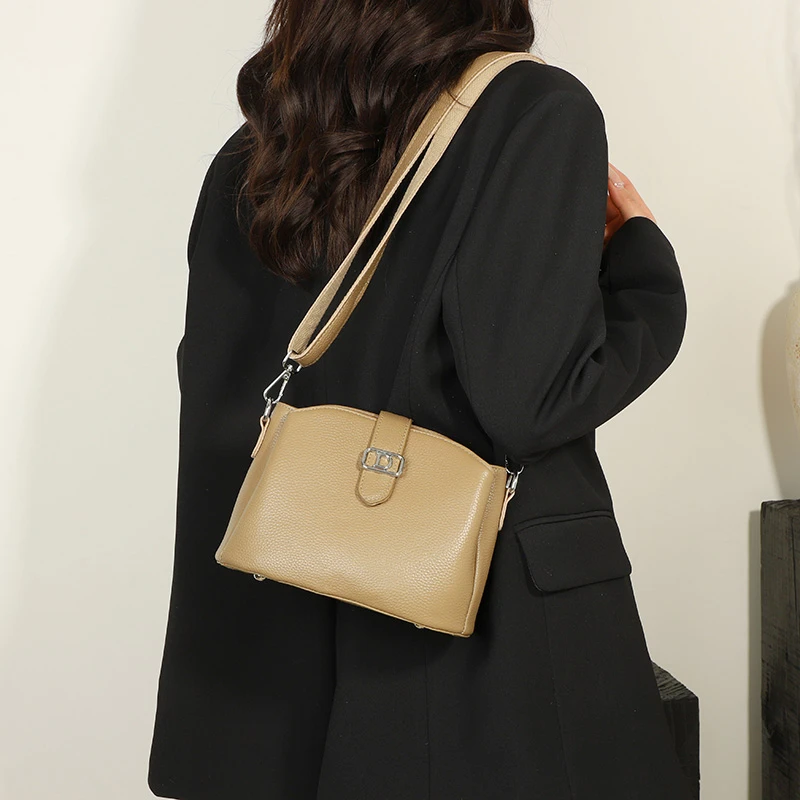 

Classic Leather Shoulder Bag Handbags For Women By Famous Designer Luxury Brand Popular Elegant Crossbody Tote