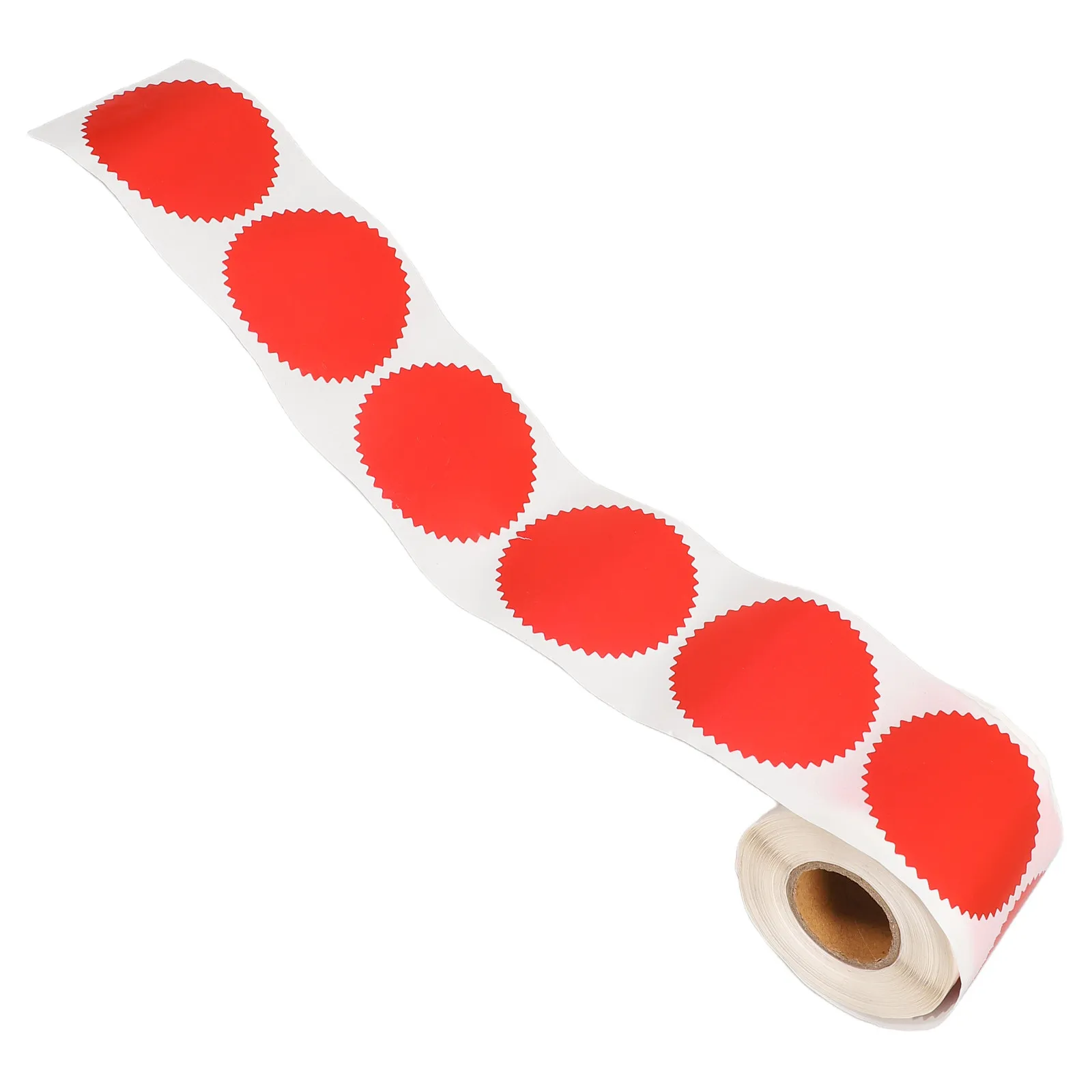 

250Pcs Red Serrated Edge Embossing Labels for Certificates Awards Diplomas Embosser Stamps Book Scrapbooking Stationery Formal